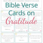 Free Printable Bible Verse Cards On Gratitude | Prayer | Printable   Free Printable Bible Verse Cards