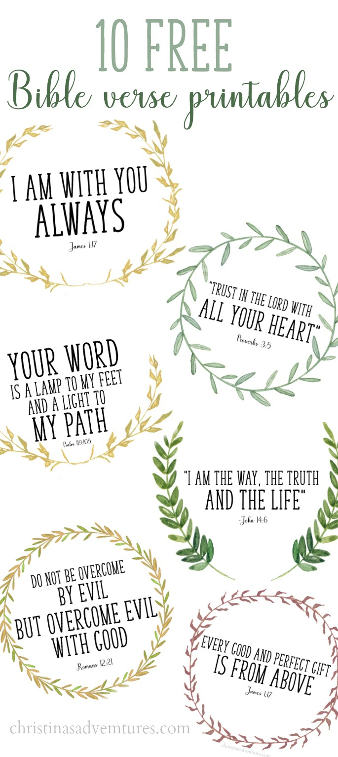 Free Printable Bible Verses - Christinas Adventures - Free Printable Inspirational Bible Verses