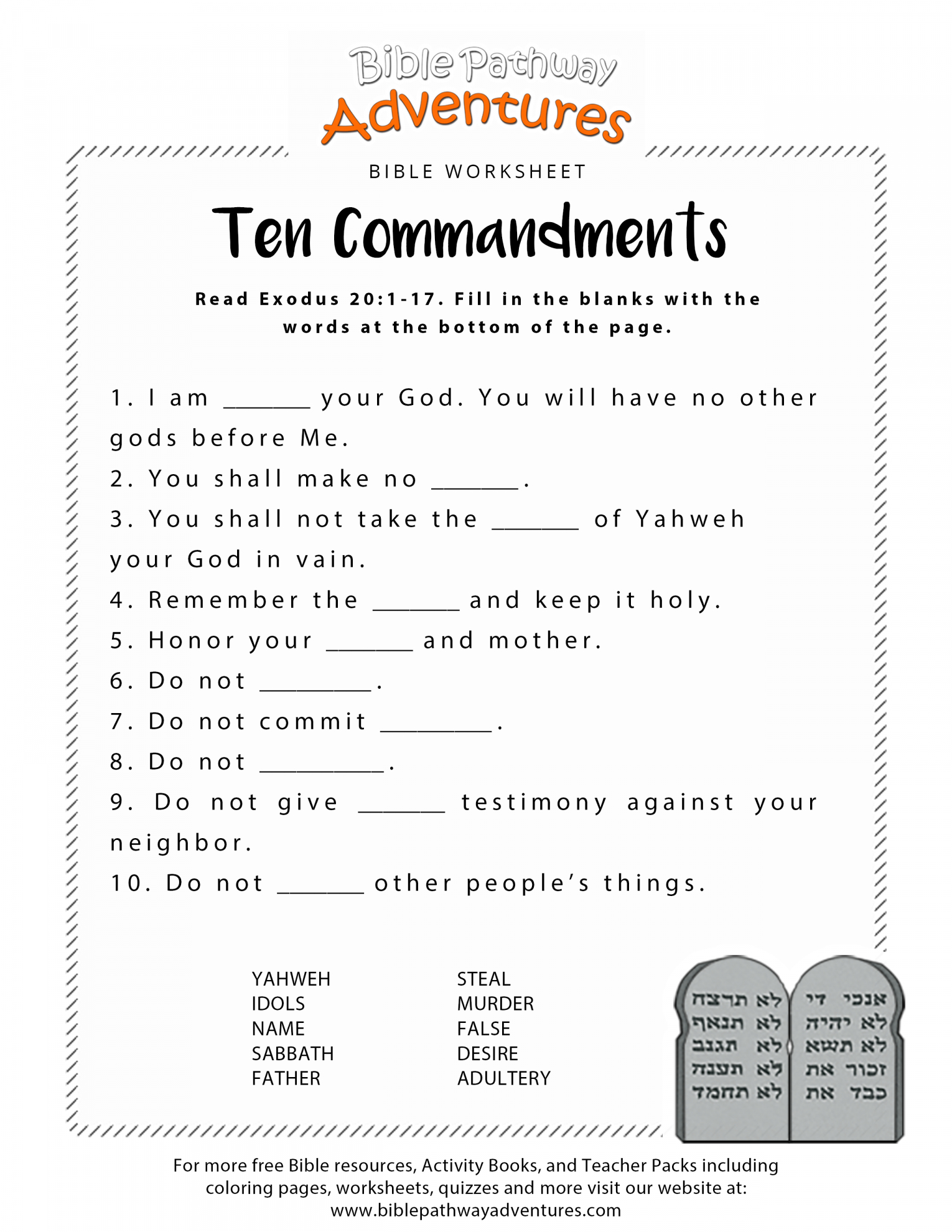 Free Printable Bible Worksheets For Youth ~ Papersnake.ca - Free Printable Bible Lessons For Youth