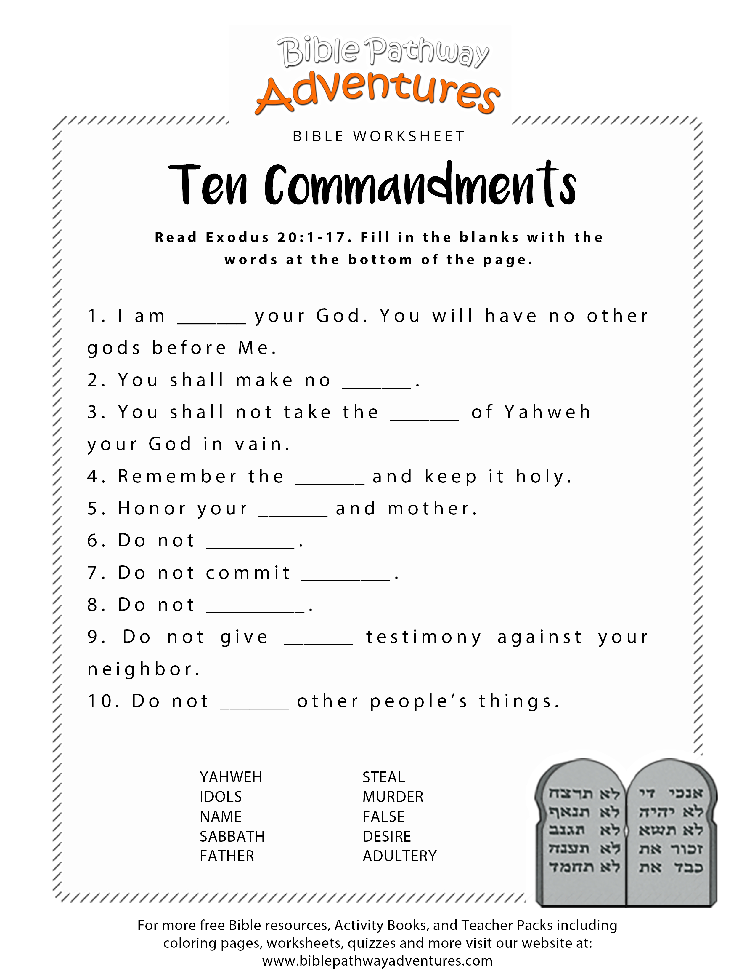 free printable bible study worksheets