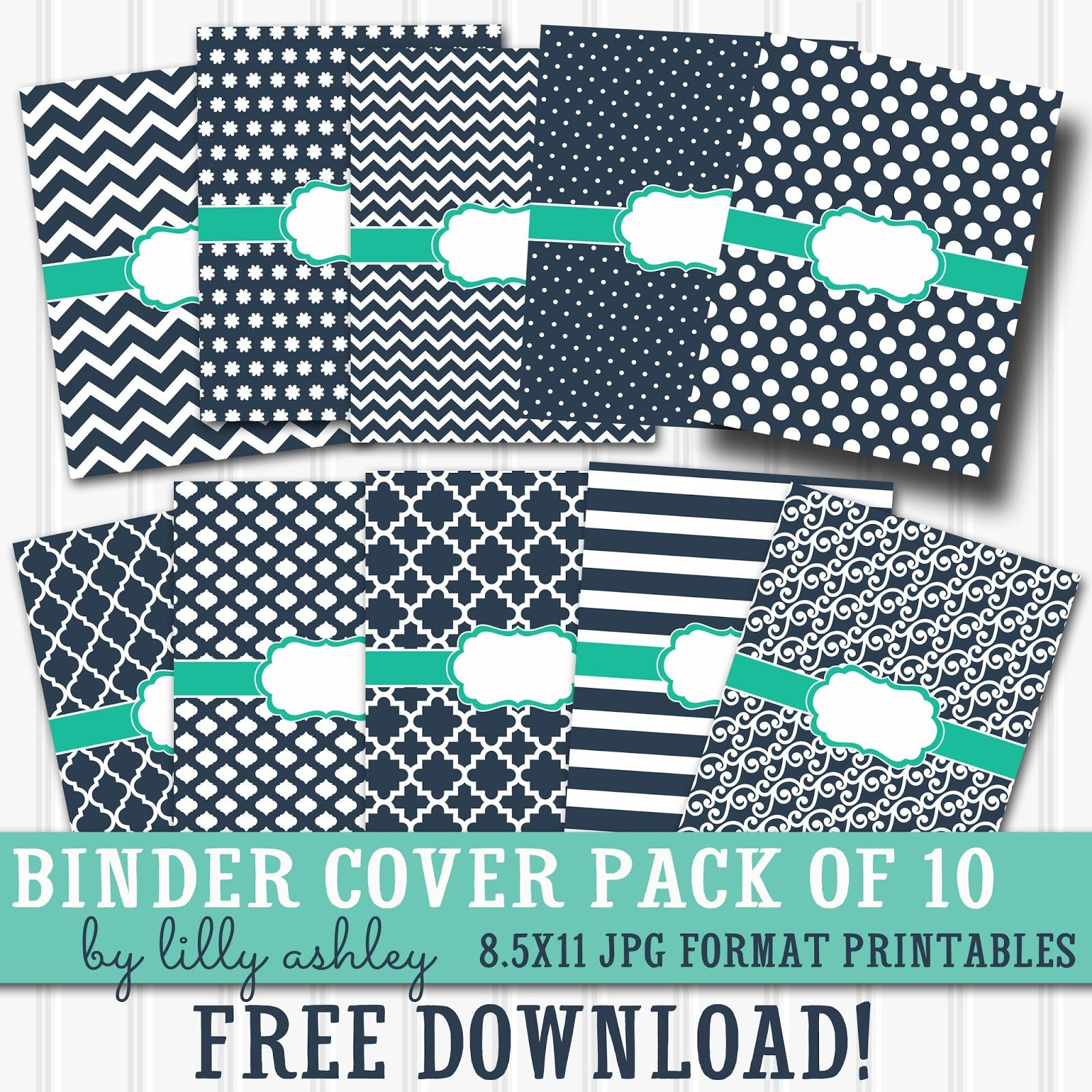 Free Printable Binder Covers Pack Of 10 | Diy School Supplies - Free Printable Binder Covers