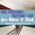 Free Printable Birthday Cards To Color | Dad Card | Pinterest | Free   Free Printable Happy Birthday Cards For Dad