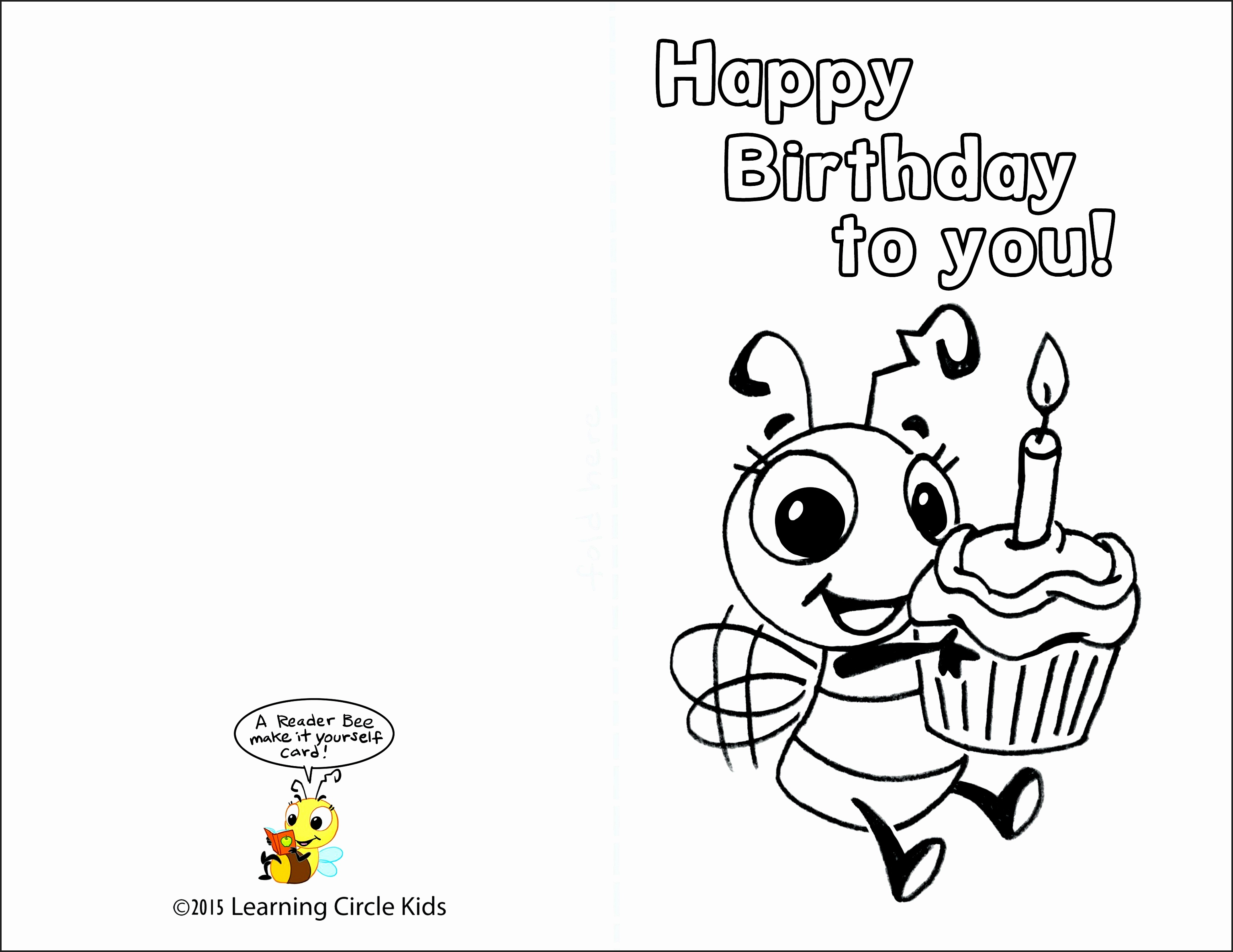 Free Printable Birthday Cards To Color - Printable Cards - Free Printable Greeting Cards