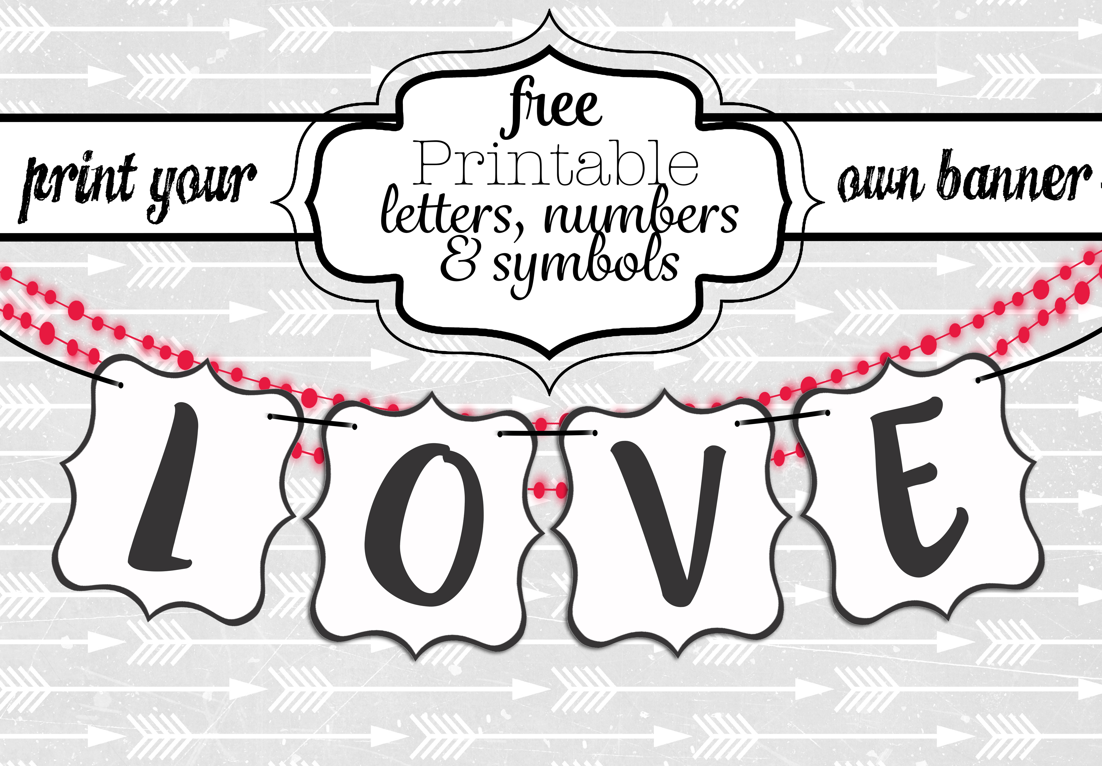 Free Printable Black And White Banner Letters | Diy Swank - Free Happy Birthday Printable Letters