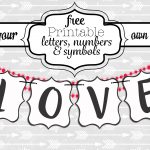Free Printable Black And White Banner Letters | Diy Swank   Free Printable Happy Birthday Signs