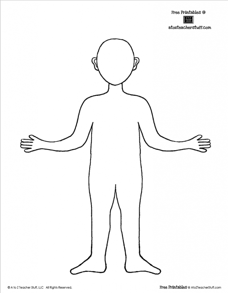 Free Printable Human Body Template