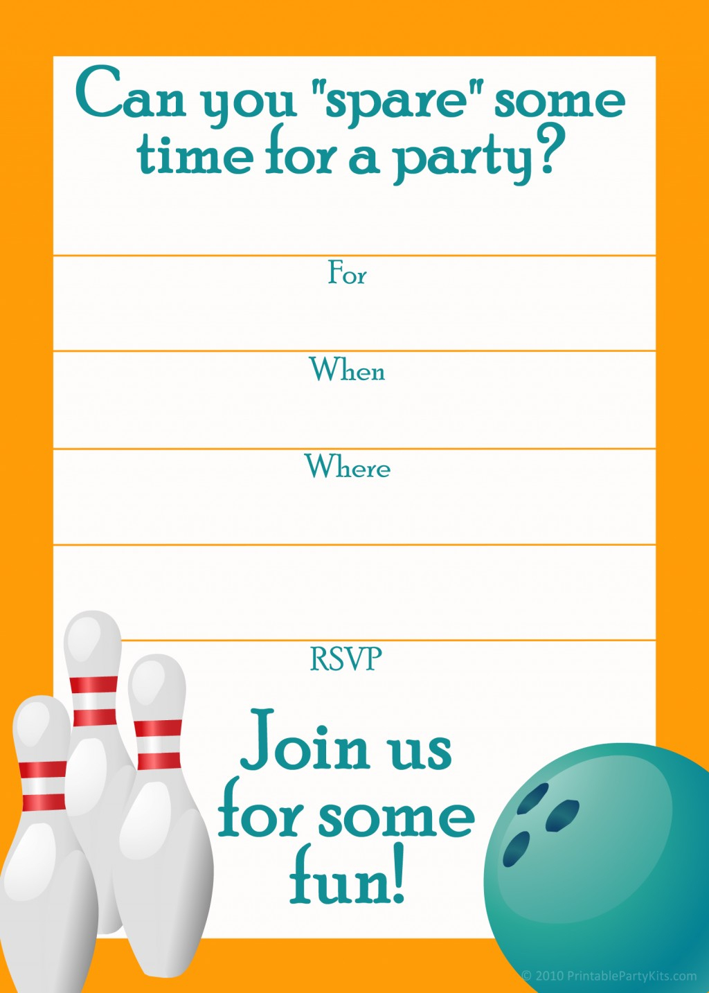 Free Printable Bowling Party Invitation Templates Image Group (50+) - Free Printable Bowling Invitation Templates