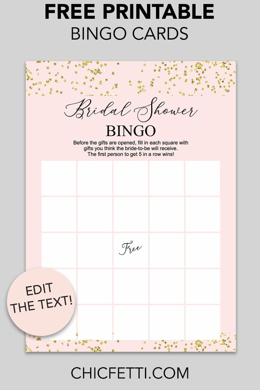 Free Printable Bridal Shower Bingo In 2018 | Wedding/shower - Free Printable Bridal Shower Cards