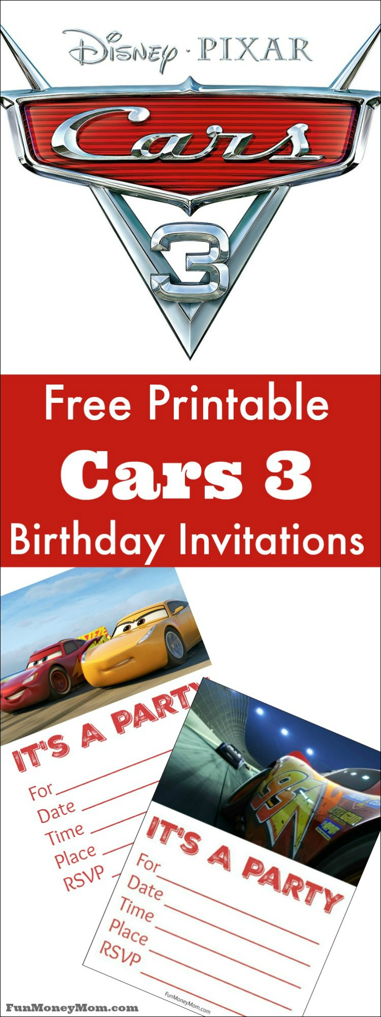 Free Printable Cars Birthday Invitations - Fun Money Mom - Free Printable Disney Cars Birthday Party Invitations