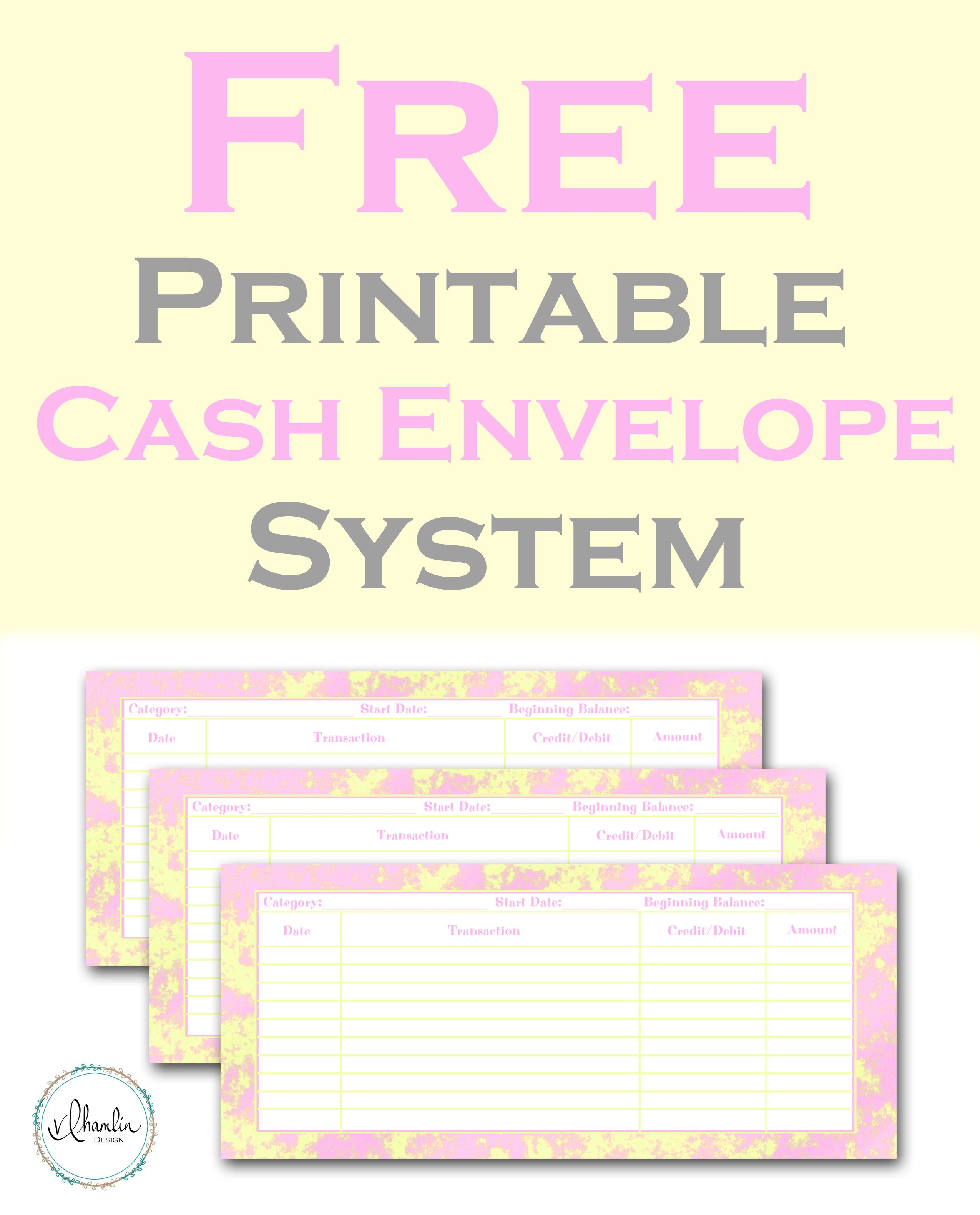 Free Printable Cash Envelope System - Strawberry Lemonade | Finance - Free Printable Money Envelopes