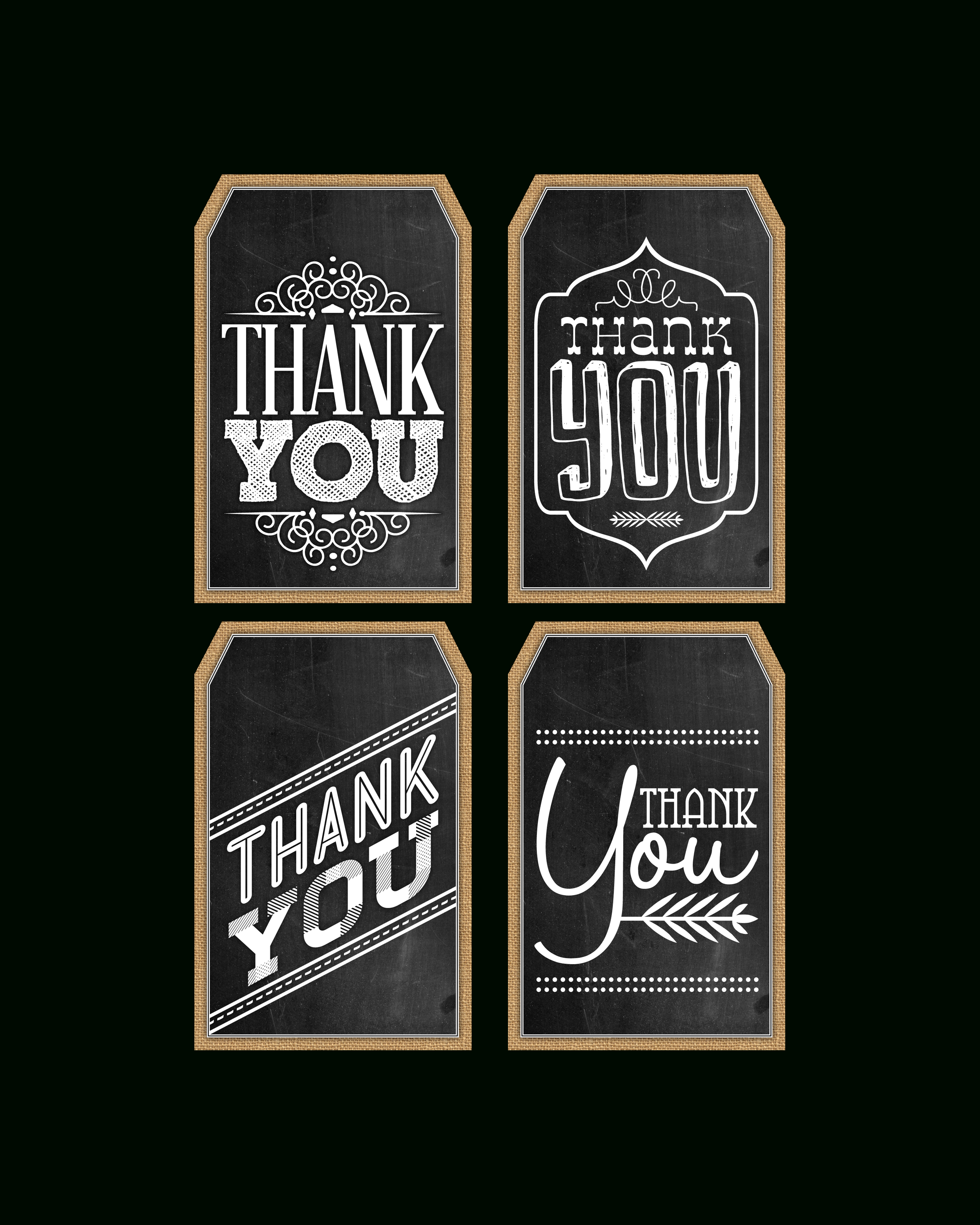 Free Printable Chalkboard Thank You Tags | Thank You&amp;#039;s | Pinterest - Free Printable Thank You Tags