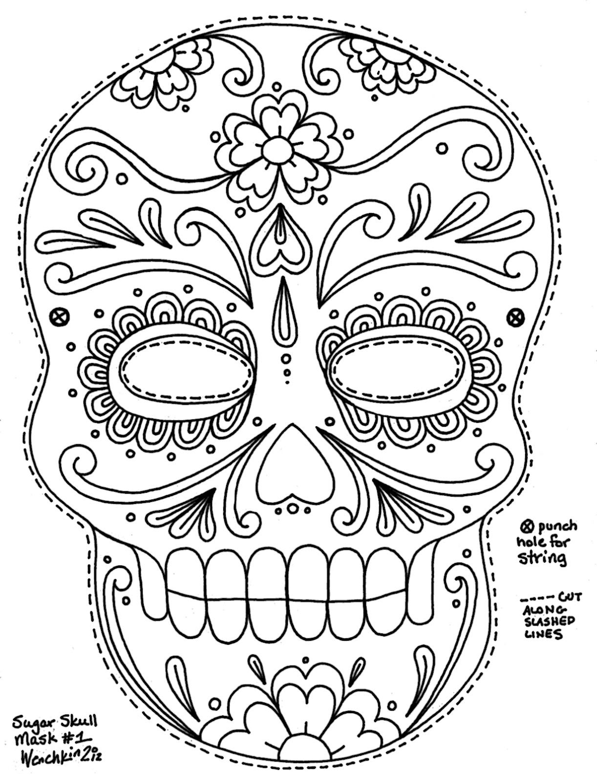 Free Printable Character Face Masks | Seasonal Activities | Skull - Free Printable Halloween Face Masks