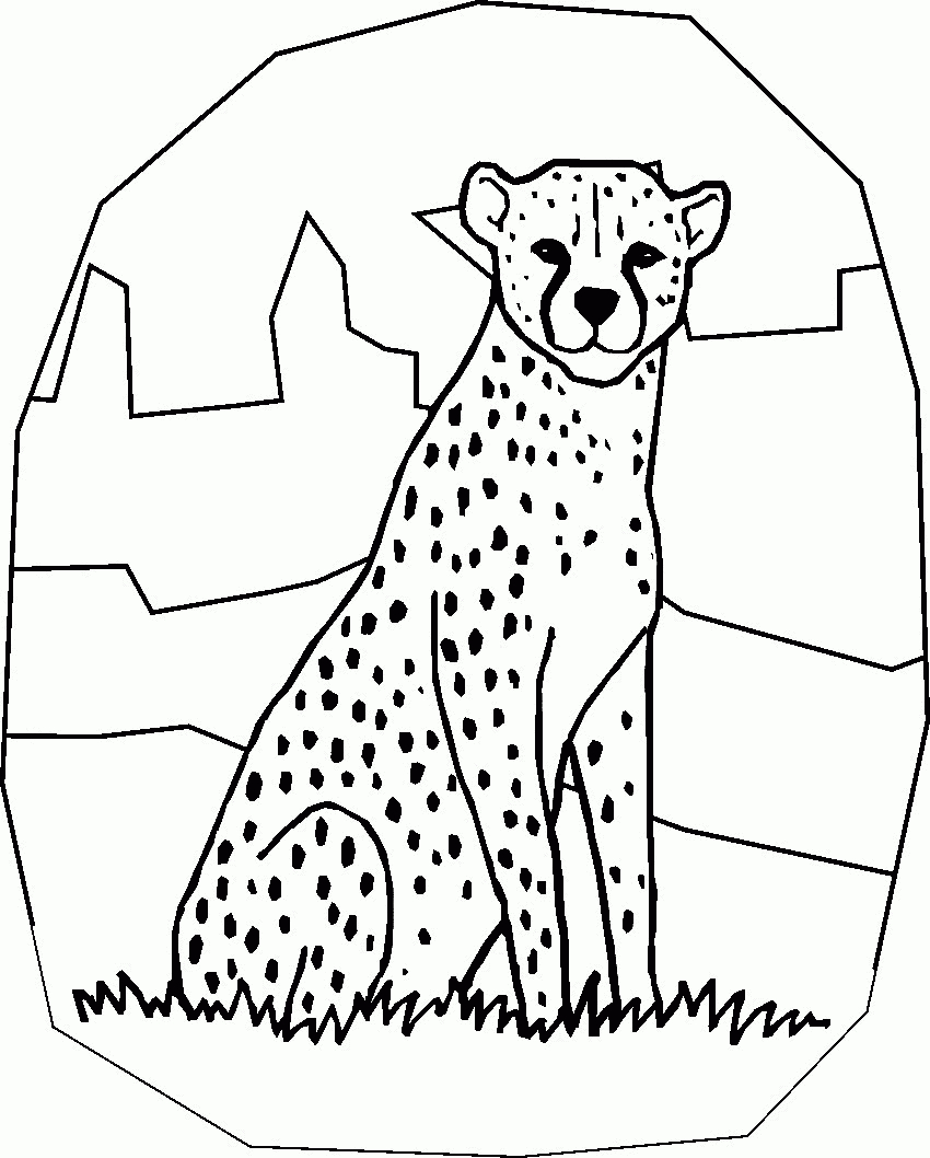 Free Printable Cheetah Coloring Pages For Kids - Coloring Home - Free Printable Cheetah Pictures