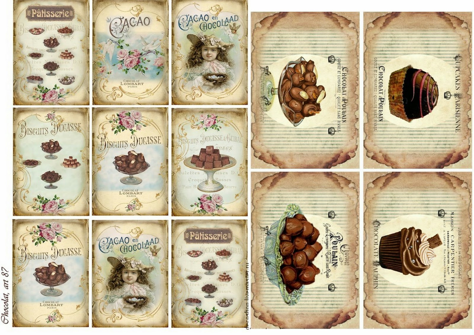 Free Printable Chocolate Vintage Labels. | Oh My Fiesta! In English - Free Printable Vintage Labels