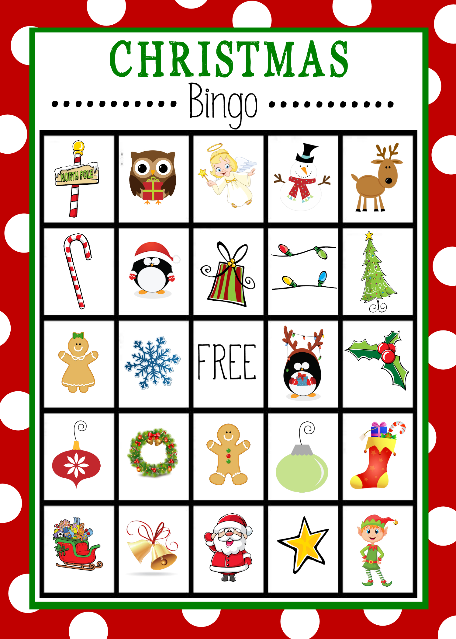 Free Printable Christmas Bingo Game | Christmas | Pinterest - Free Christmas Bingo Game Printable