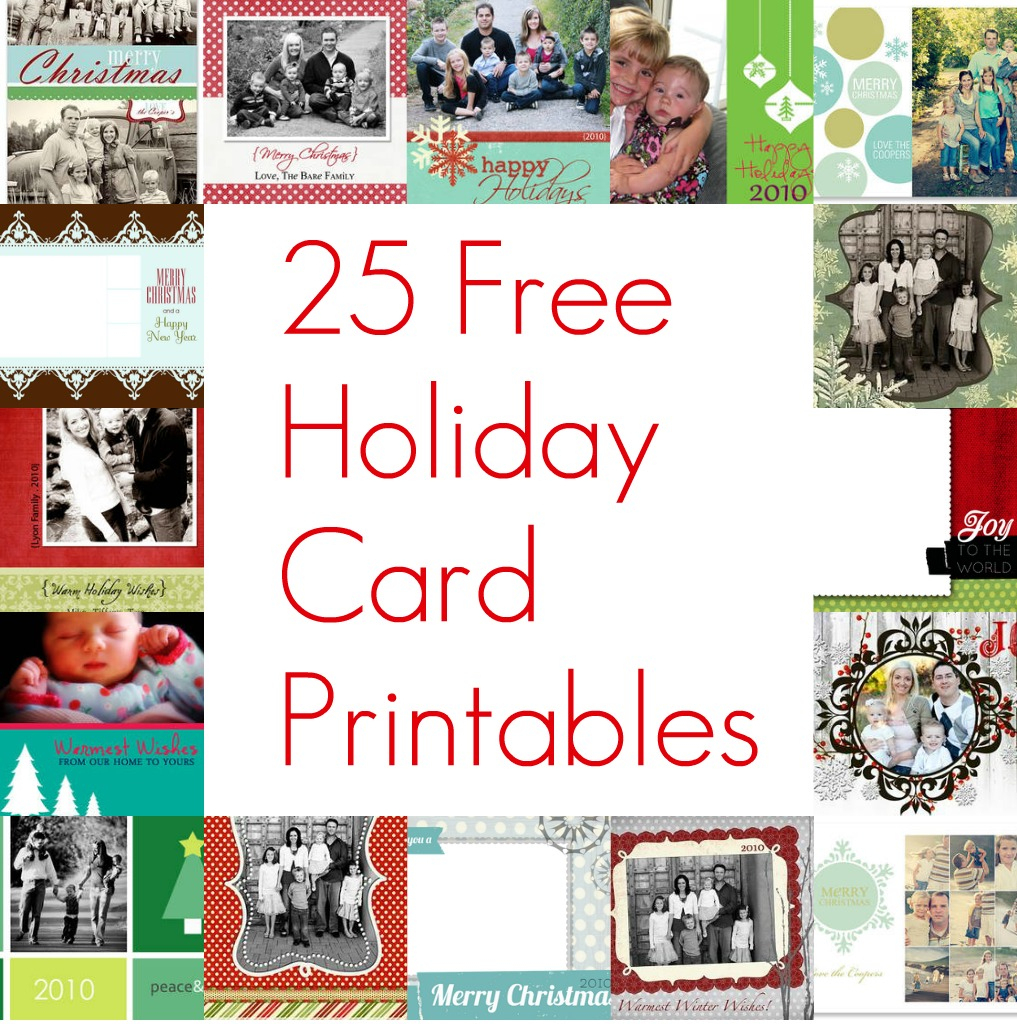 Free Printable Christmas Card Inserts – Happy Holidays! - Free Printable Christmas Cards With Photo Insert