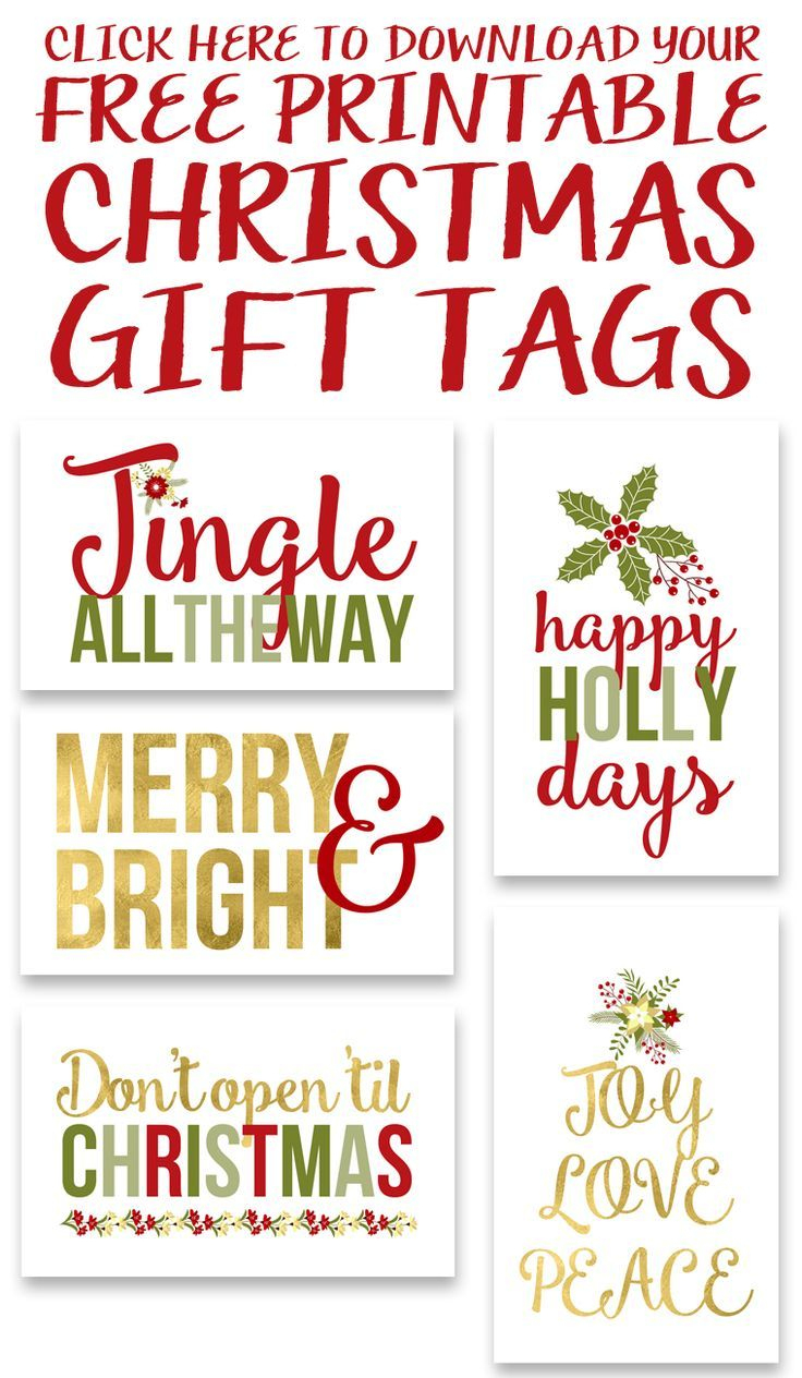 Free Printable Christmas Gift Tags | Free Printables &amp;amp; Downloads - Free Printable Santa Gift Tags