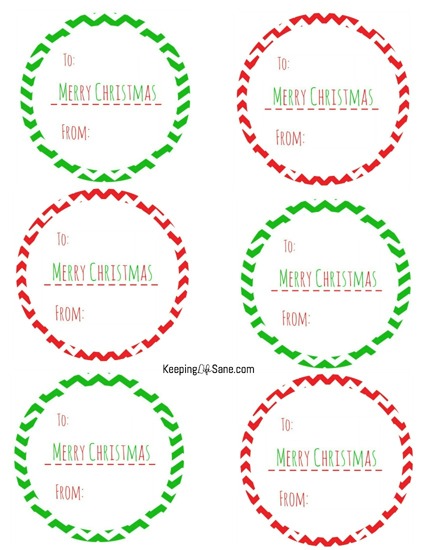 Free Printable Christmas Gift Tags - Keeping Life Sane - Free Printable Christmas Gift Tags