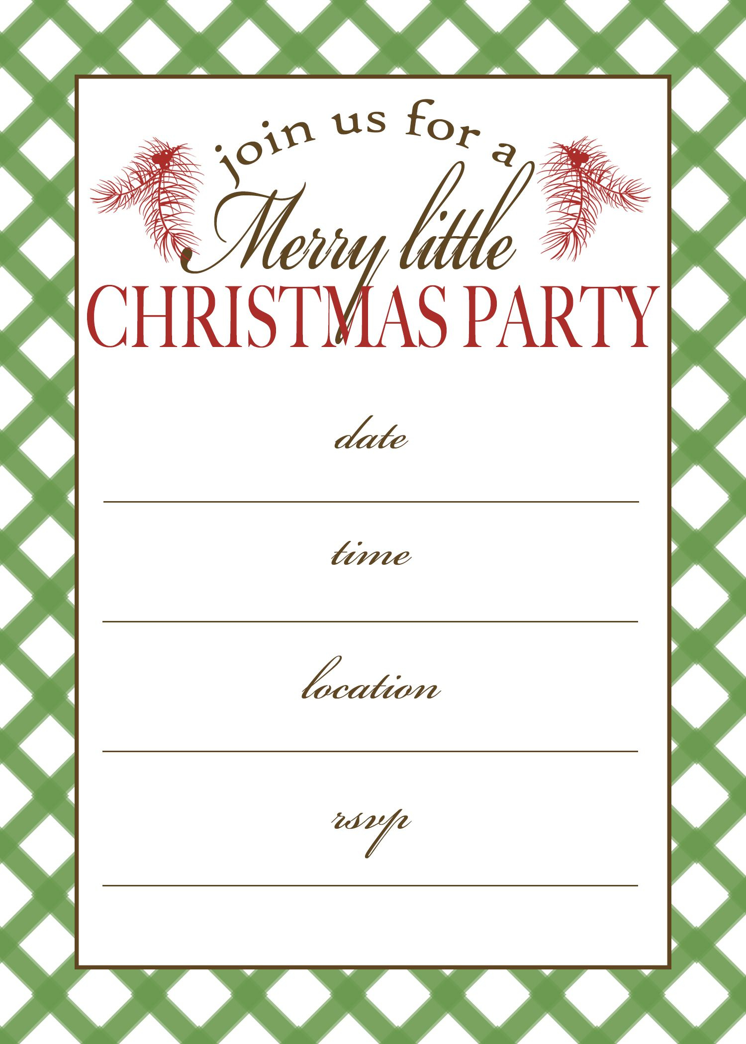 Free Printable Christmas Party Invitation | Crafts | Christmas Party - Holiday Invitations Free Printable