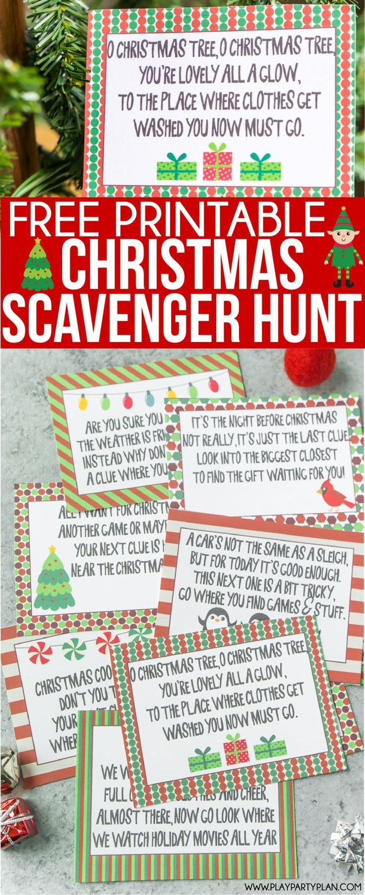 Free Printable Christmas Scavenger Hunt Clues For Kids Or For Teens - Free Printable Christmas Treasure Hunt Clues