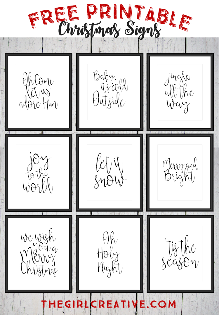 Free Printable Christmas Signs | Noël, Joyeux Noël Et Joyeux - Free Printable Signs