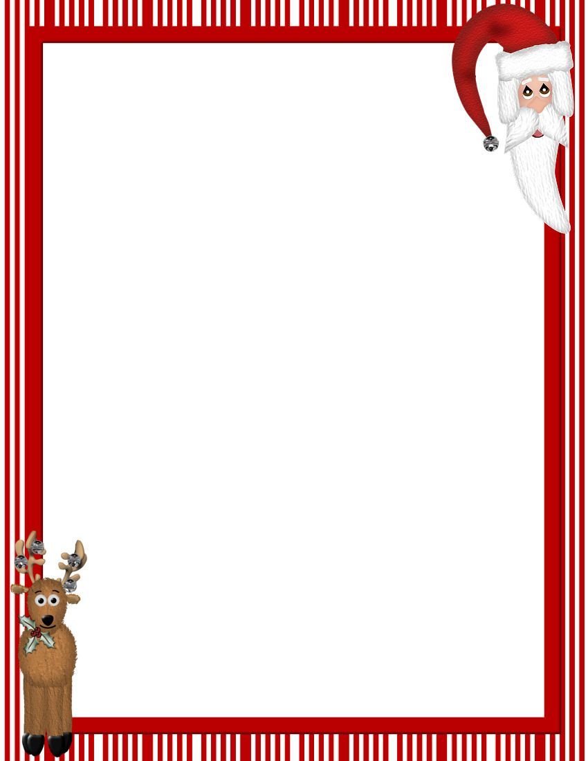Free Printable Christmas Stationary Borders | Christmasstationery - Free Printable Christmas Letters