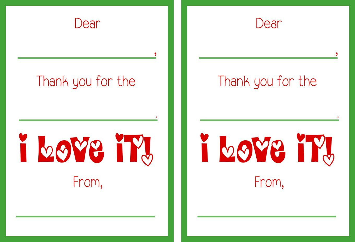 Free Printable Christmas Thank You Cards | Gift Ideas | Thank You - Christmas Thank You Cards Printable Free