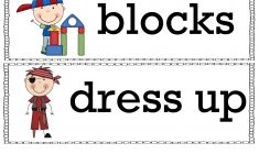 Preschool Classroom Helper Labels Free Printable