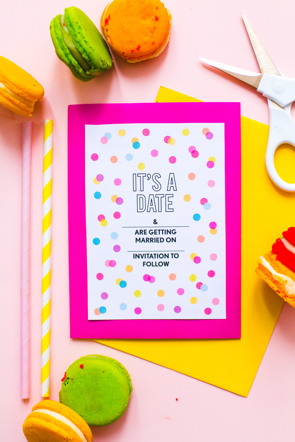 Free Printable Confetti Save The Dates Download Fun Colourful - Free Printable Save The Date