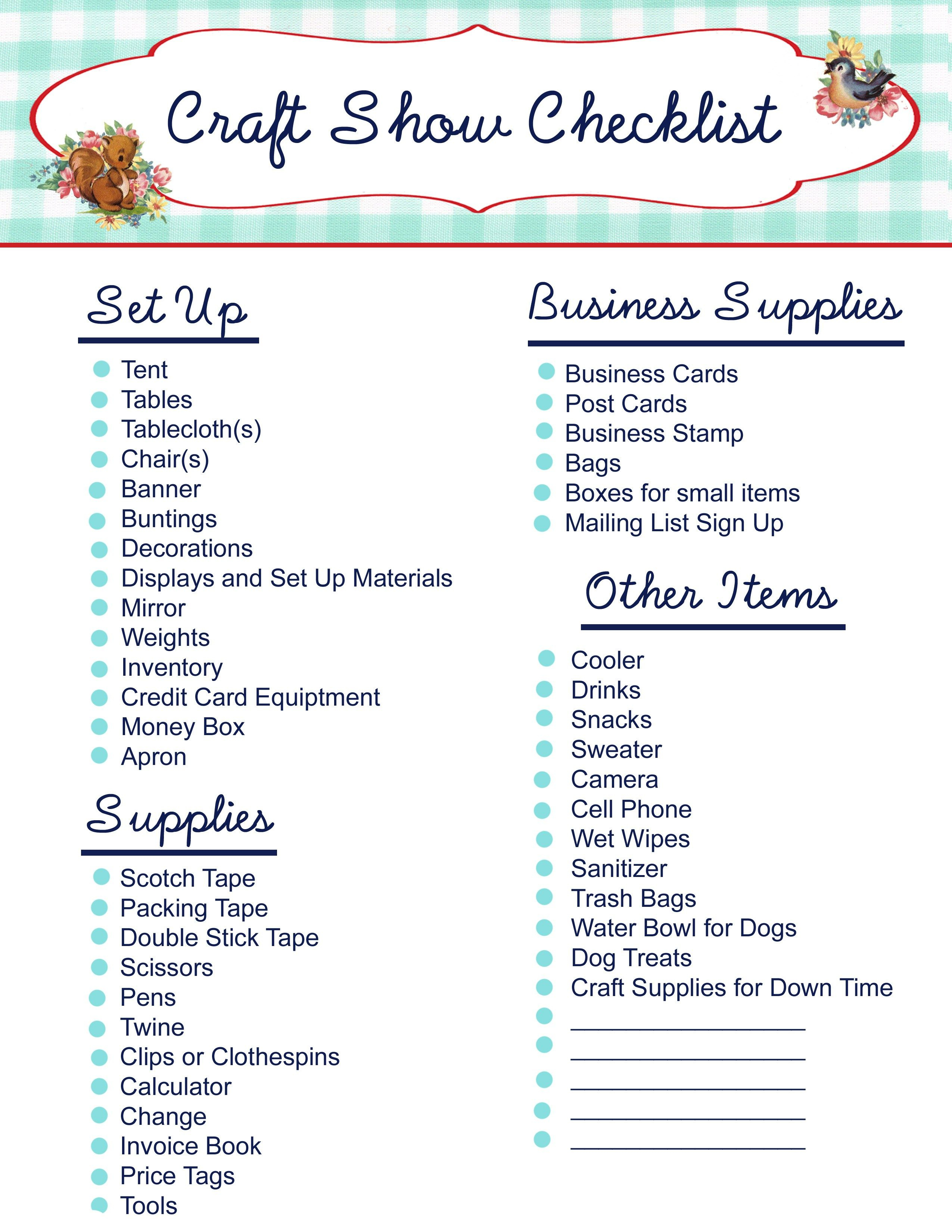 Free Printable- Craft Show Checklist - My So Called Crafty Life - Free Printable Mirrored Numbers