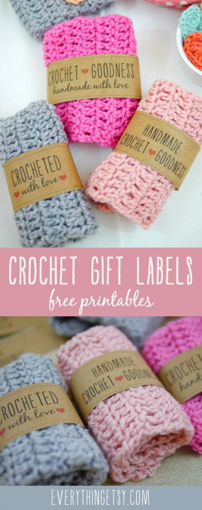 Free Printable Crochet Gift Labels | Crocheting | Pinterest - Free Printable Crochet Patterns
