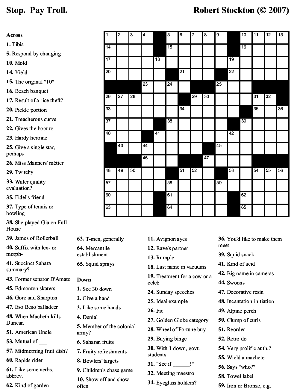 Free Printable Crossword Puzzles Easy Difficulty Crosswords - Free Printable General Knowledge Crossword Puzzles