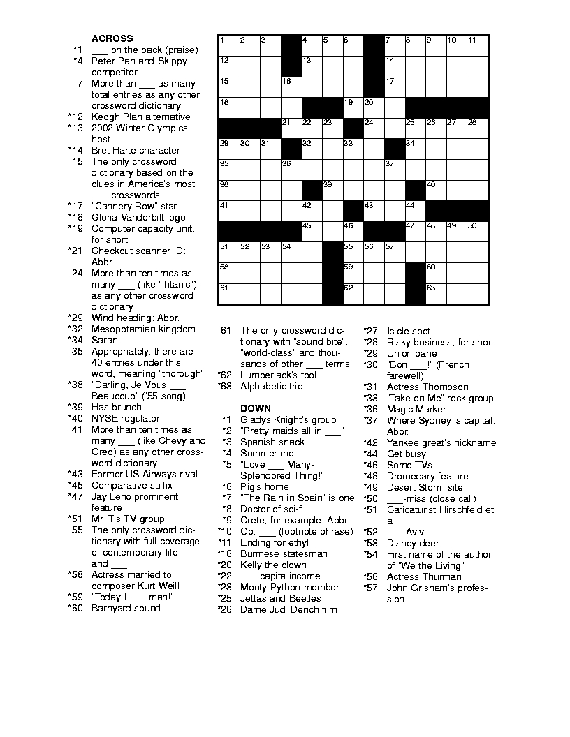 Free Printable Crossword Puzzles For Adults | Puzzles-Word Searches - Free Online Printable Easy Crossword Puzzles