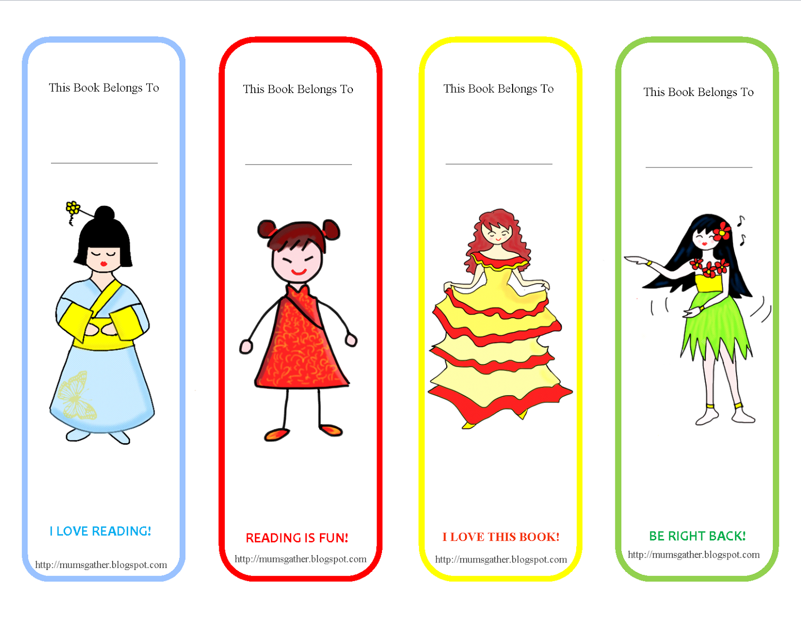Free Printable Cute Girls Bookmark ~ Parenting Times - Free Printable Back To School Bookmarks