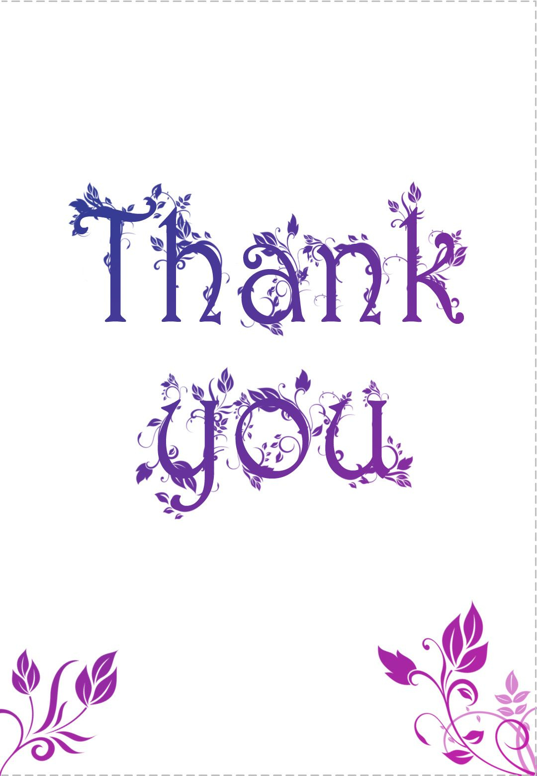 Free Printable Decorated Thank You Card Greeting Card-----Great Site - Free Printable Greeting Card Sentiments