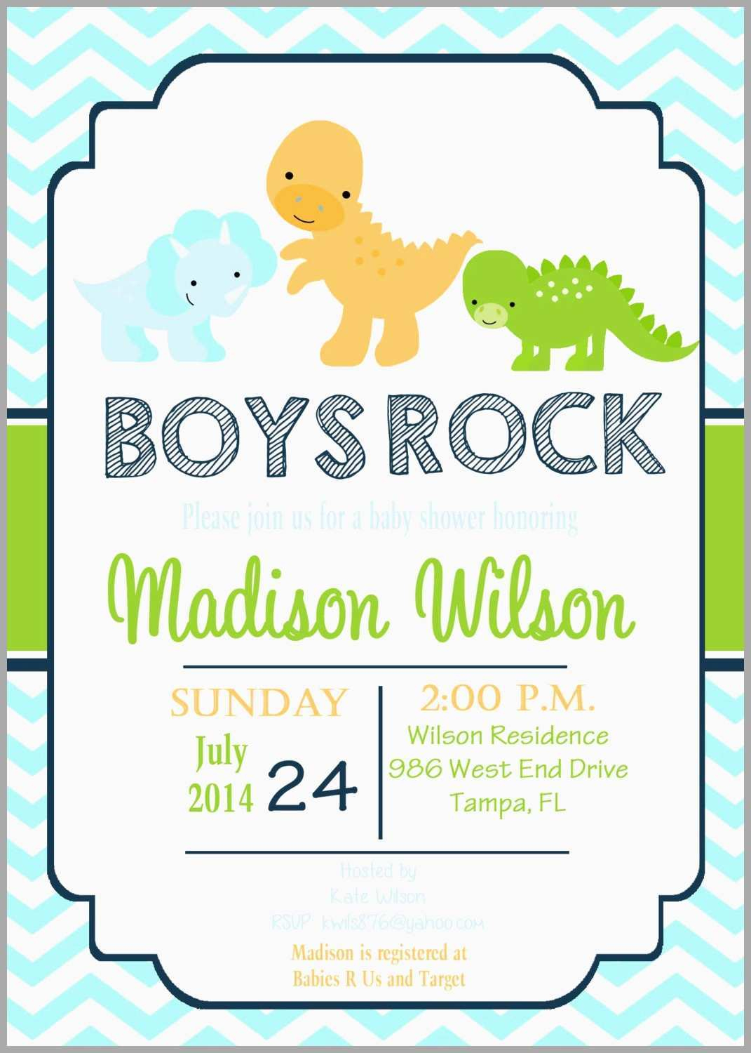 Free Printable Dinosaur Baby Shower Invitations Beautiful Cute - Free Printable Dinosaur Baby Shower Invitations