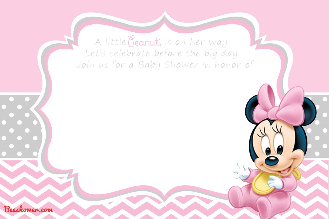 Free Printable Disney Baby Shower Invitations | Free Printable - Free Printable Minnie Mouse Baby Shower Invitations
