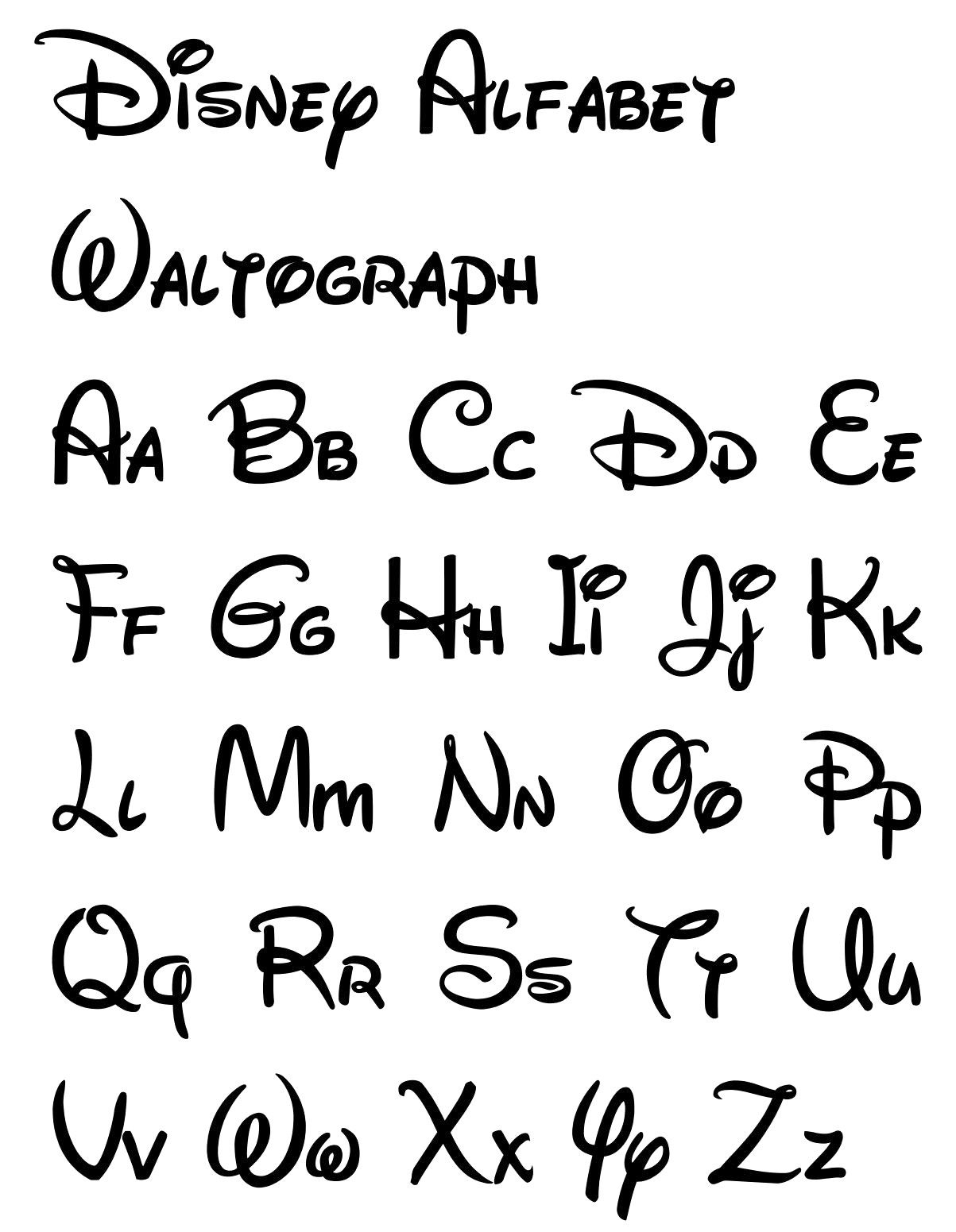 Free Printable Disney Letter Stencils | Disney | Pinterest - Free Printable Disney Alphabet Letters