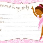 Free Printable Diy Ballerina Invitation Template | Party Printables   Free Printable Ballerina Birthday Invitations