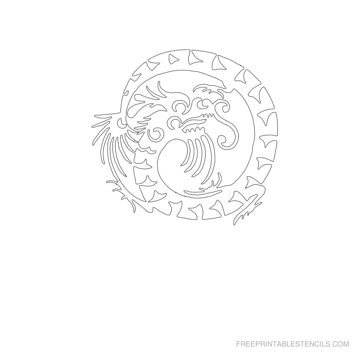 Free Printable Dragon Stencil F | Crafts To Try | Pinterest - Free Printable Dragon Stencils