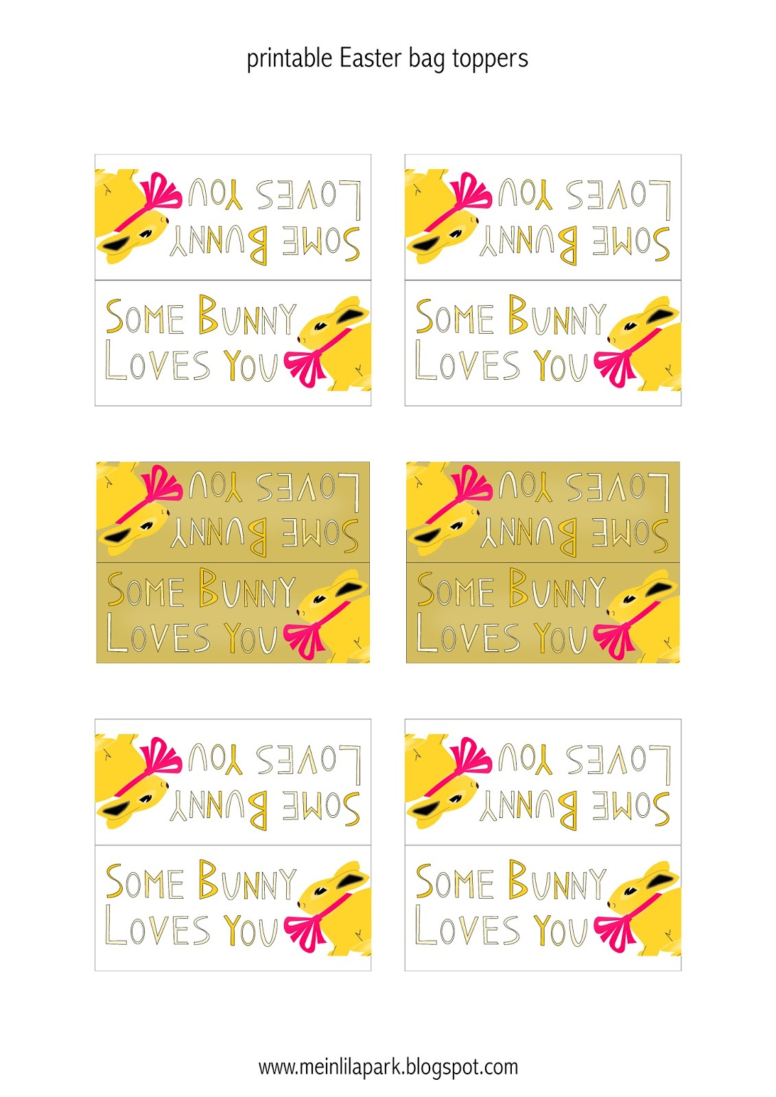 Free Printable Easter Bag Toppers - Ausdruckbare Osteretiketten - Free Printable Bag Toppers