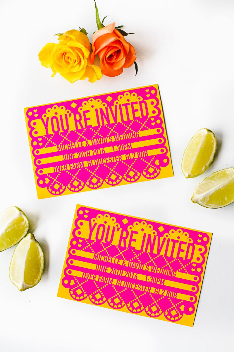 Free Printable &amp;amp; Editable Papel Picado Mexican Wedding Invitation - Free Printable Fiesta Invitations