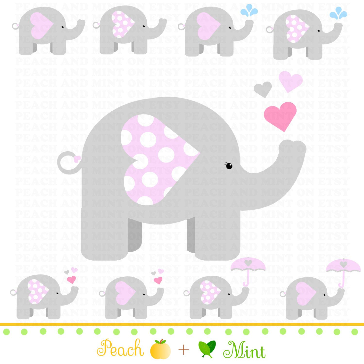 Free Printable Elephants For Corsage In Baby Shower - Google Search - Free Printable Elephant Baby Shower