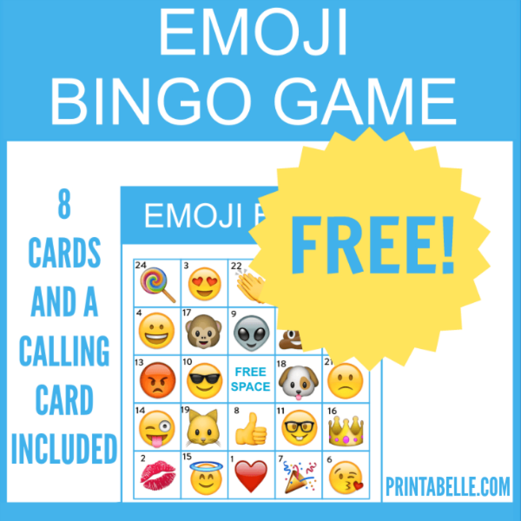 Free Printable Emoji Bingo Game | Idées Pour La Maison | Pinterest - Free Emoji Bingo Printable