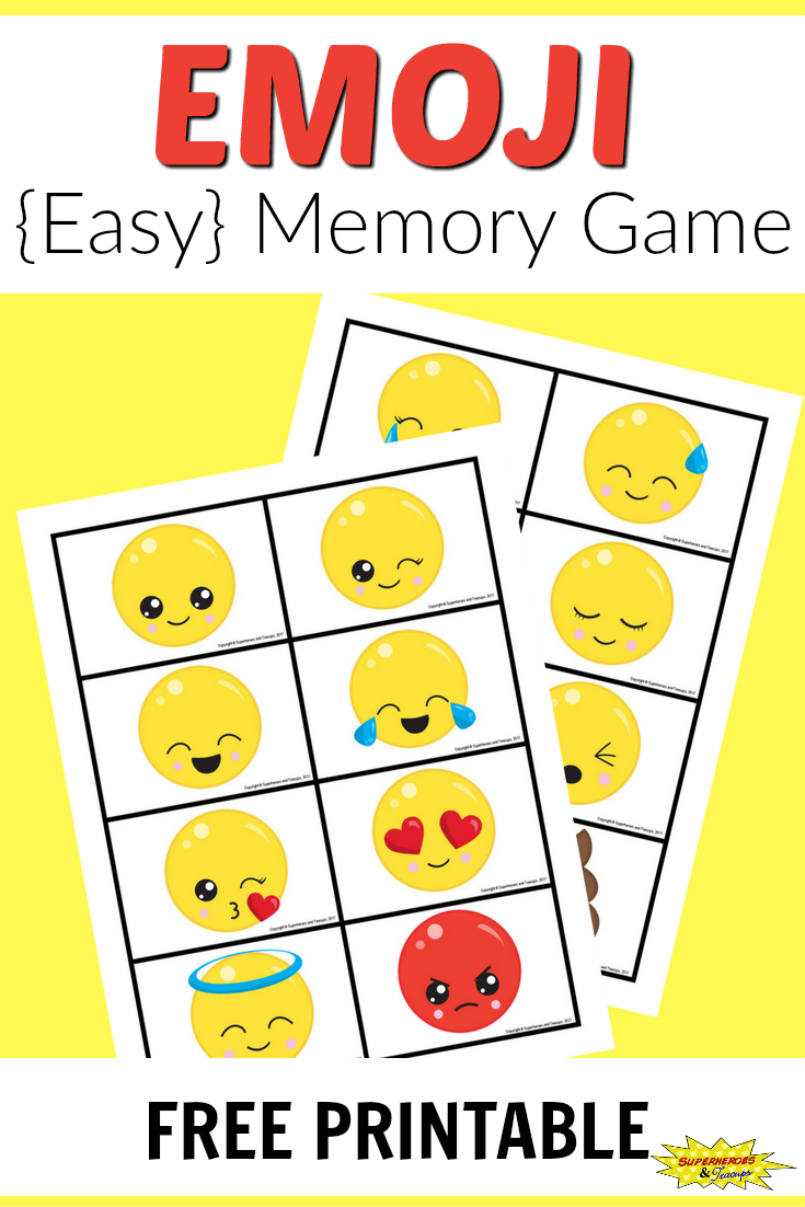 Free Printable Emoji Memory Game For Kids | After School Activities - Free Printable Matching Cards