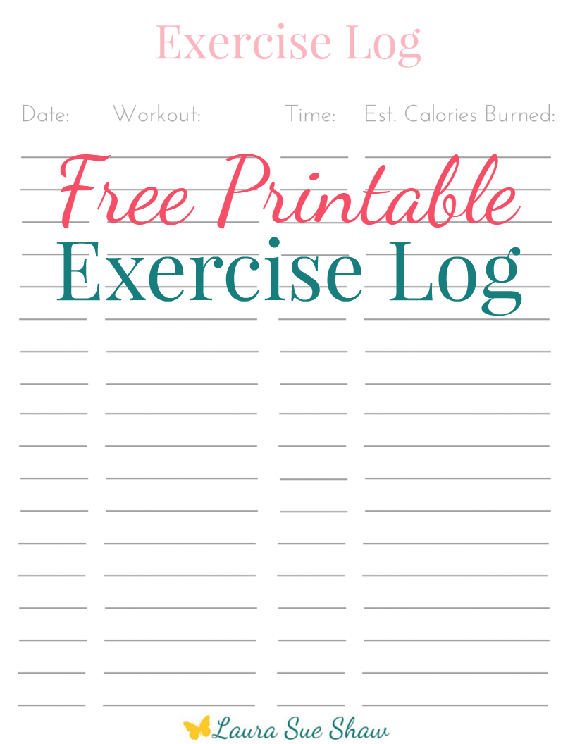 Free Printable Exercise Log - Free Printable Fitness Log