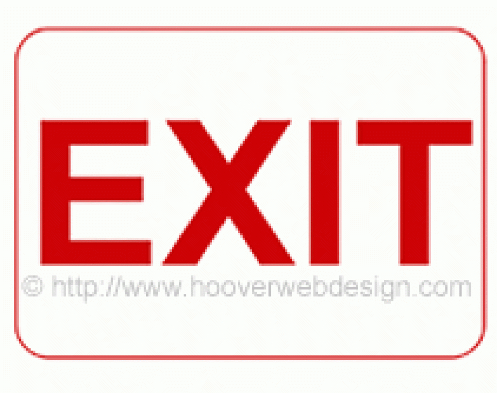 Free Printable Exit Temporary Sign Within Free Printable Exit Signs - Free Printable Exit Signs