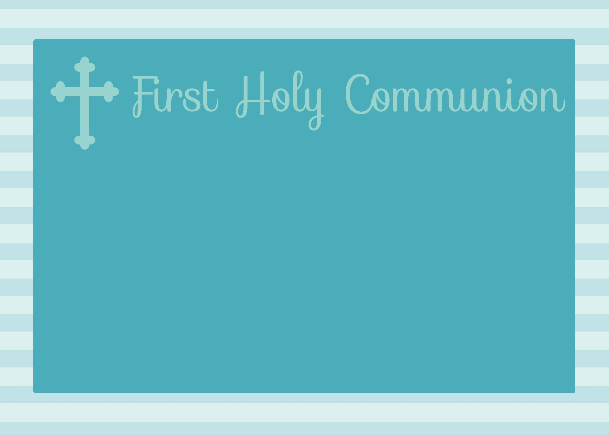 Free Printable First Communion, Baptism, And Confirmation - Free Printable First Communion Invitation Templates