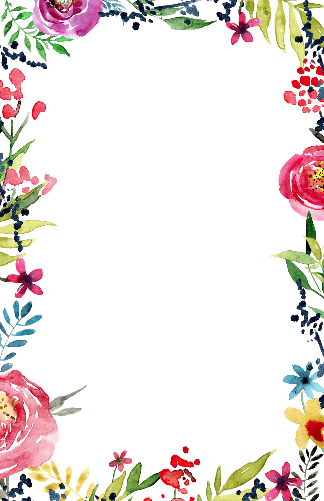 Free Printable Flower Page Borders Clipart Collection - Free Printable Borders