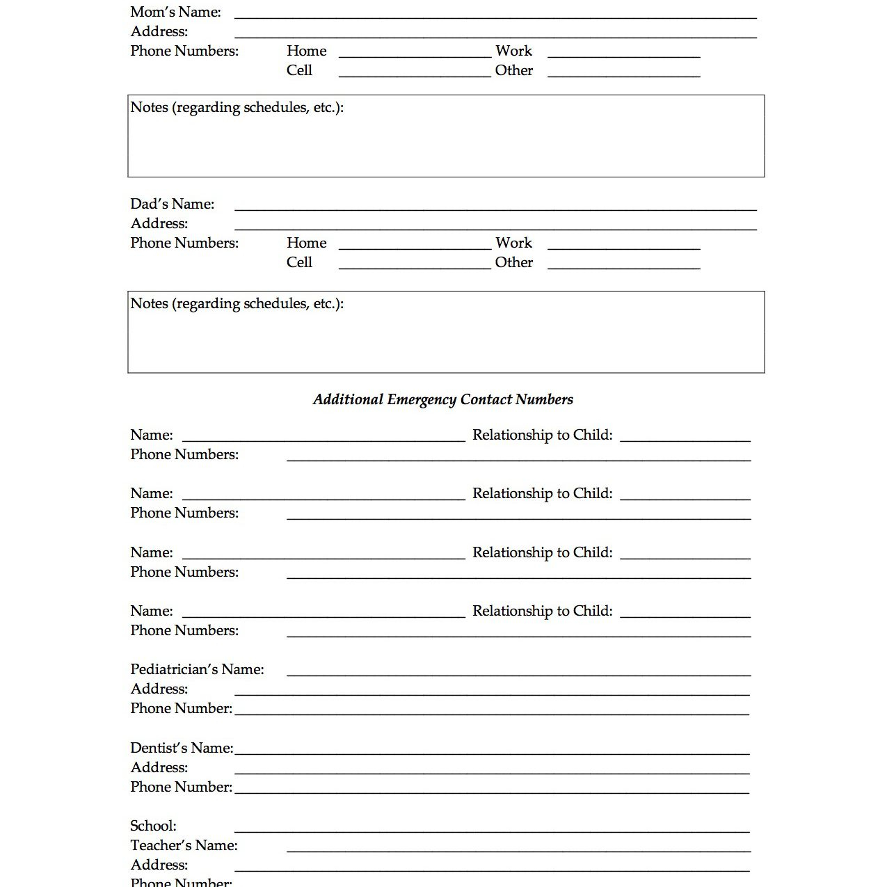 Free Printable Forms For Single Parents - Free Printable Parenting Plan